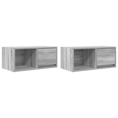 TV Cabinets 2 pcs Grey Sonoma 60x31x25.5 cm Engineered Wood