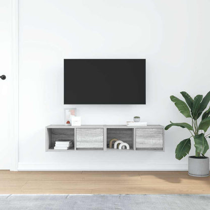TV Cabinets 2 pcs Grey Sonoma 60x31x25.5 cm Engineered Wood