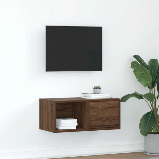 TV Cabinet Brown Oak 60x31x25.5 cm Engineered Wood