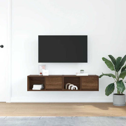 TV Cabinets 2 pcs Brown Oak 60x31x25.5 cm Engineered Wood