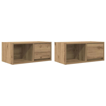 TV Cabinets 2 pcs Artisan Oak 60x31x25.5 cm Engineered Wood