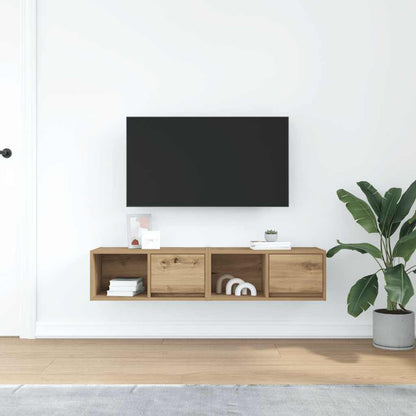 TV Cabinets 2 pcs Artisan Oak 60x31x25.5 cm Engineered Wood