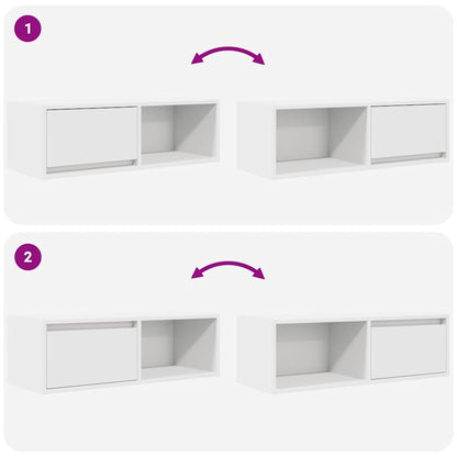 TV Cabinet White 80x31x25.5 cm Engineered Wood
