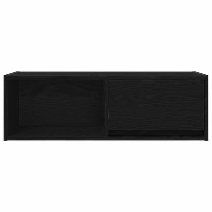 TV Cabinet Black Oak 80x31x25.5 cm Engineered Wood