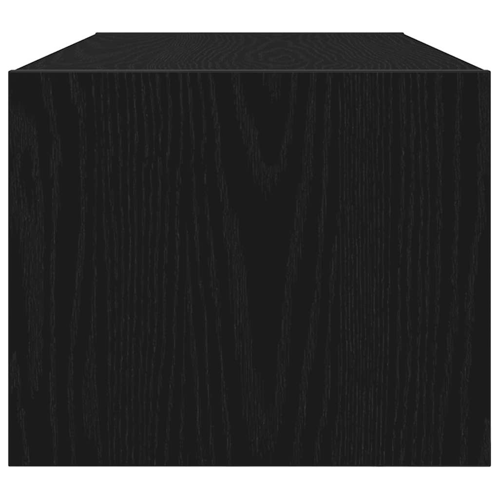 TV Cabinet Black Oak 80x31x25.5 cm Engineered Wood