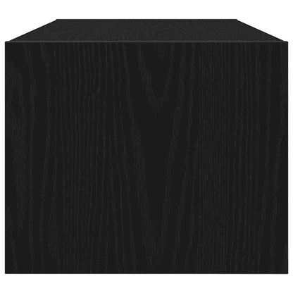 TV Cabinet Black Oak 80x31x25.5 cm Engineered Wood