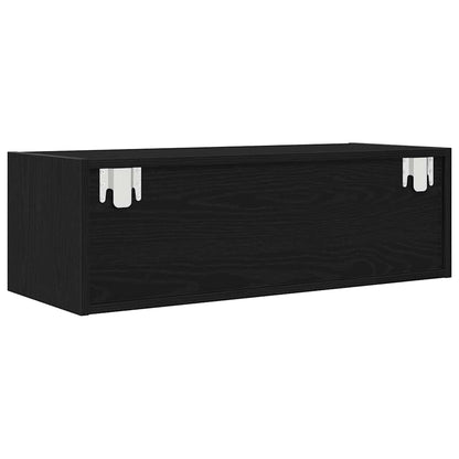 TV Cabinets 2 pcs Black Oak 80x31x25.5 cm Engineered Wood