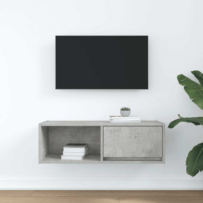 TV Cabinet Concrete Grey 80x31x25.5 cm Engineered Wood