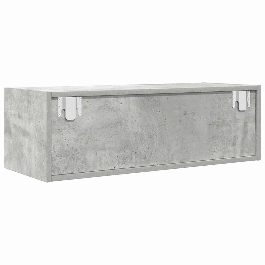 TV Cabinet Concrete Grey 80x31x25.5 cm Engineered Wood