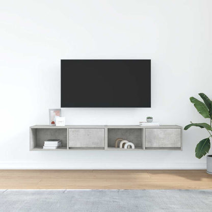 TV Cabinets 2 pcs Concrete Grey 80x31x25.5 cm Engineered Wood