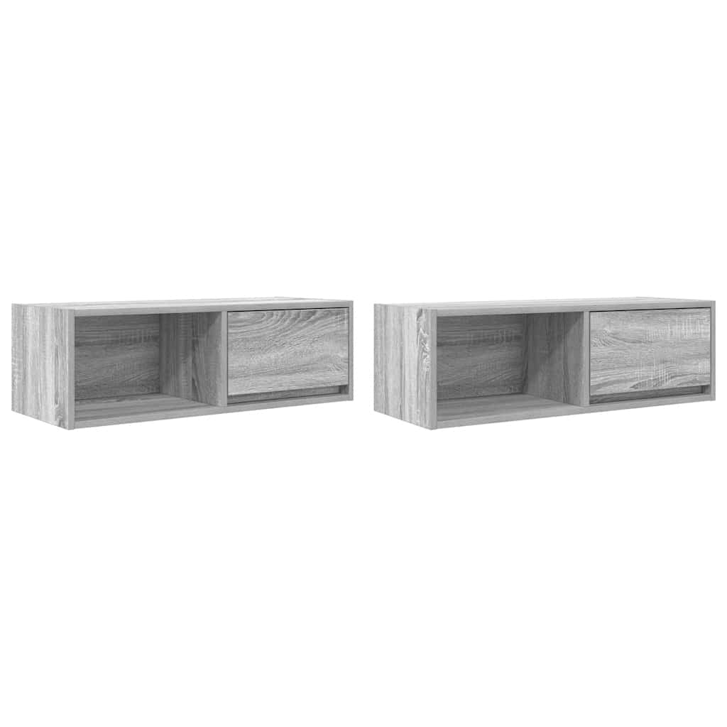 TV Cabinets 2 pcs Grey Sonoma 80x31x25.5 cm Engineered Wood