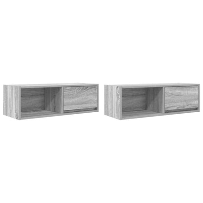 TV Cabinets 2 pcs Grey Sonoma 80x31x25.5 cm Engineered Wood