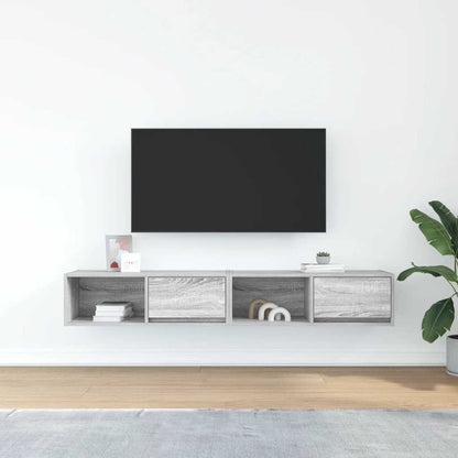 TV Cabinets 2 pcs Grey Sonoma 80x31x25.5 cm Engineered Wood