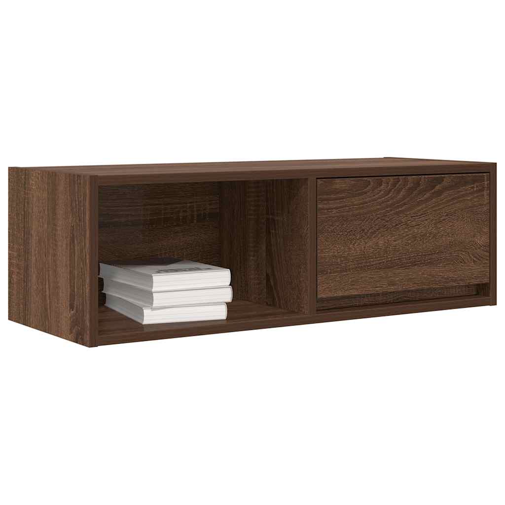 TV Cabinet Brown Oak 80x31x25.5 cm Engineered Wood