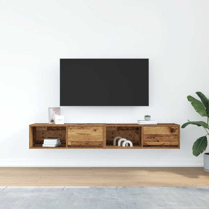 TV Cabinets 2 pcs Old Wood 80x31x25.5 cm Engineered Wood