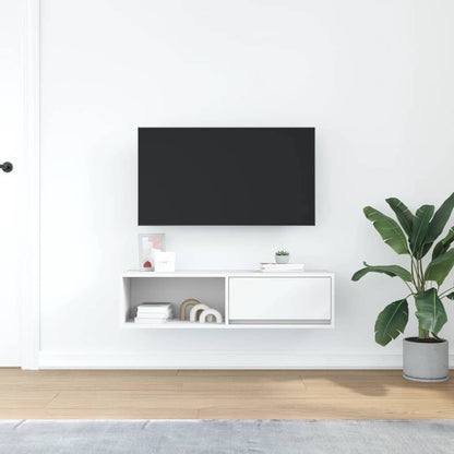 TV Cabinet White 100x31x25.5 cm Engineered Wood