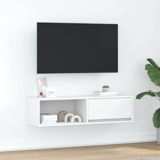TV Cabinet White 100x31x25.5 cm Engineered Wood