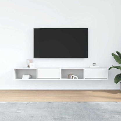 TV Cabinets 2 pcs White 100x31x25.5 cm Engineered Wood