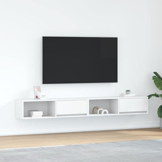 TV Cabinets 2 pcs White 100x31x25.5 cm Engineered Wood