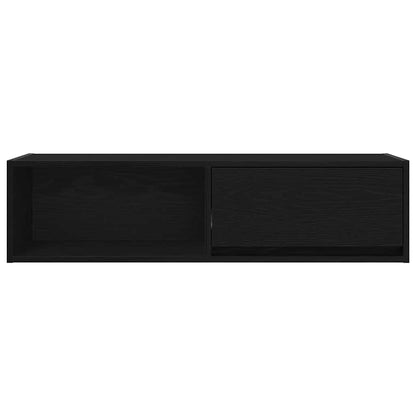 TV Cabinet Black Oak 100x31x25.5 cm Engineered Wood