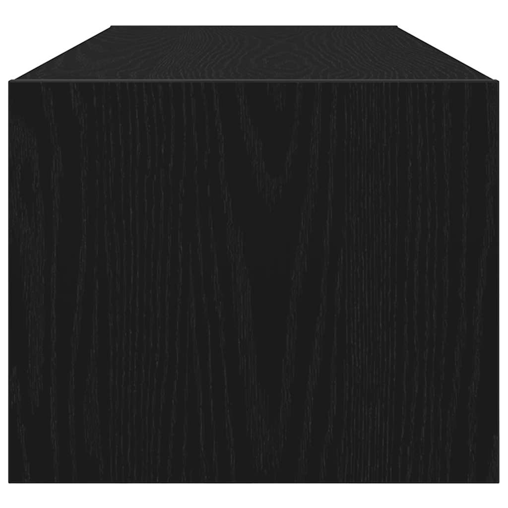 TV Cabinet Black Oak 100x31x25.5 cm Engineered Wood