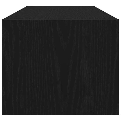 TV Cabinet Black Oak 100x31x25.5 cm Engineered Wood