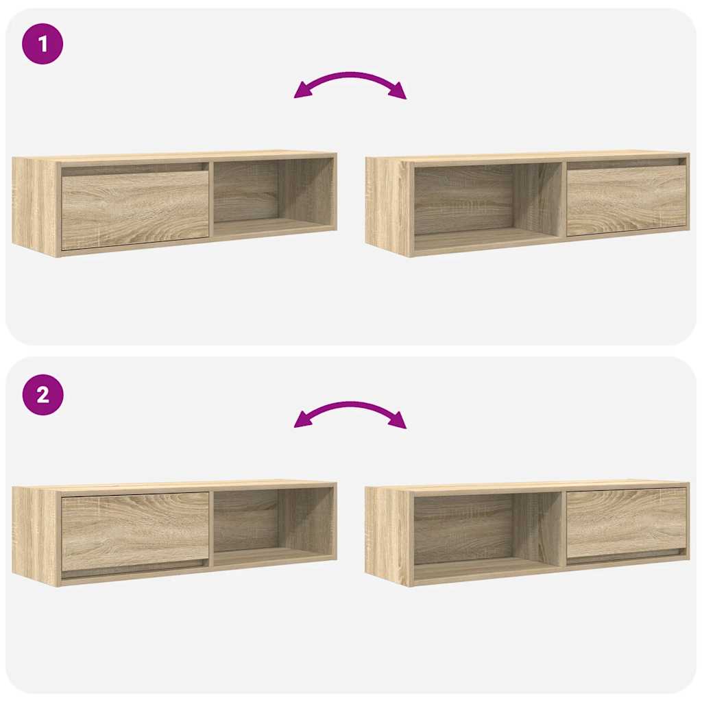 TV Cabinet Sonoma Oak 100x31x25.5 cm Engineered Wood