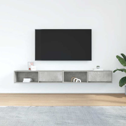 TV Cabinets 2 pcs Concrete Grey 100x31x25.5 cm Engineered Wood