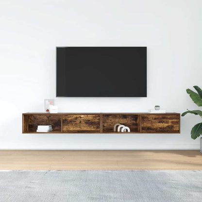 TV Cabinets 2 pcs Smoked Oak 100x31x25.5 cm Engineered Wood