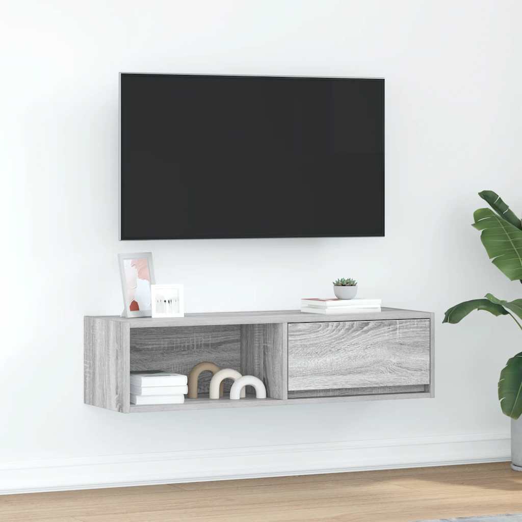 TV Cabinet Grey Sonoma 100x31x25.5 cm Engineered Wood