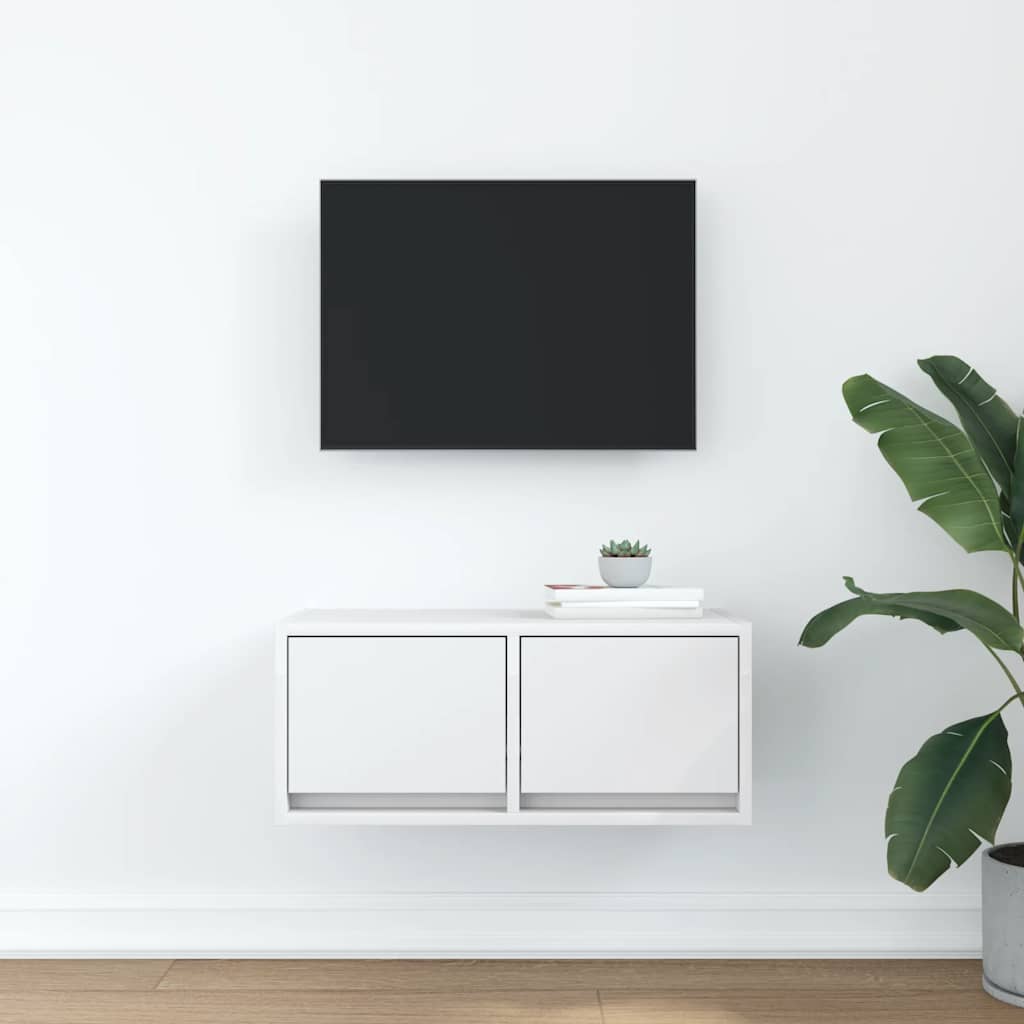 TV Cabinet White 60x31x25.5 cm Engineered Wood