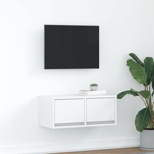 TV Cabinet White 60x31x25.5 cm Engineered Wood