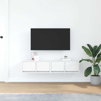 TV Cabinets 2 pcs White 60x31x25.5 cm Engineered Wood