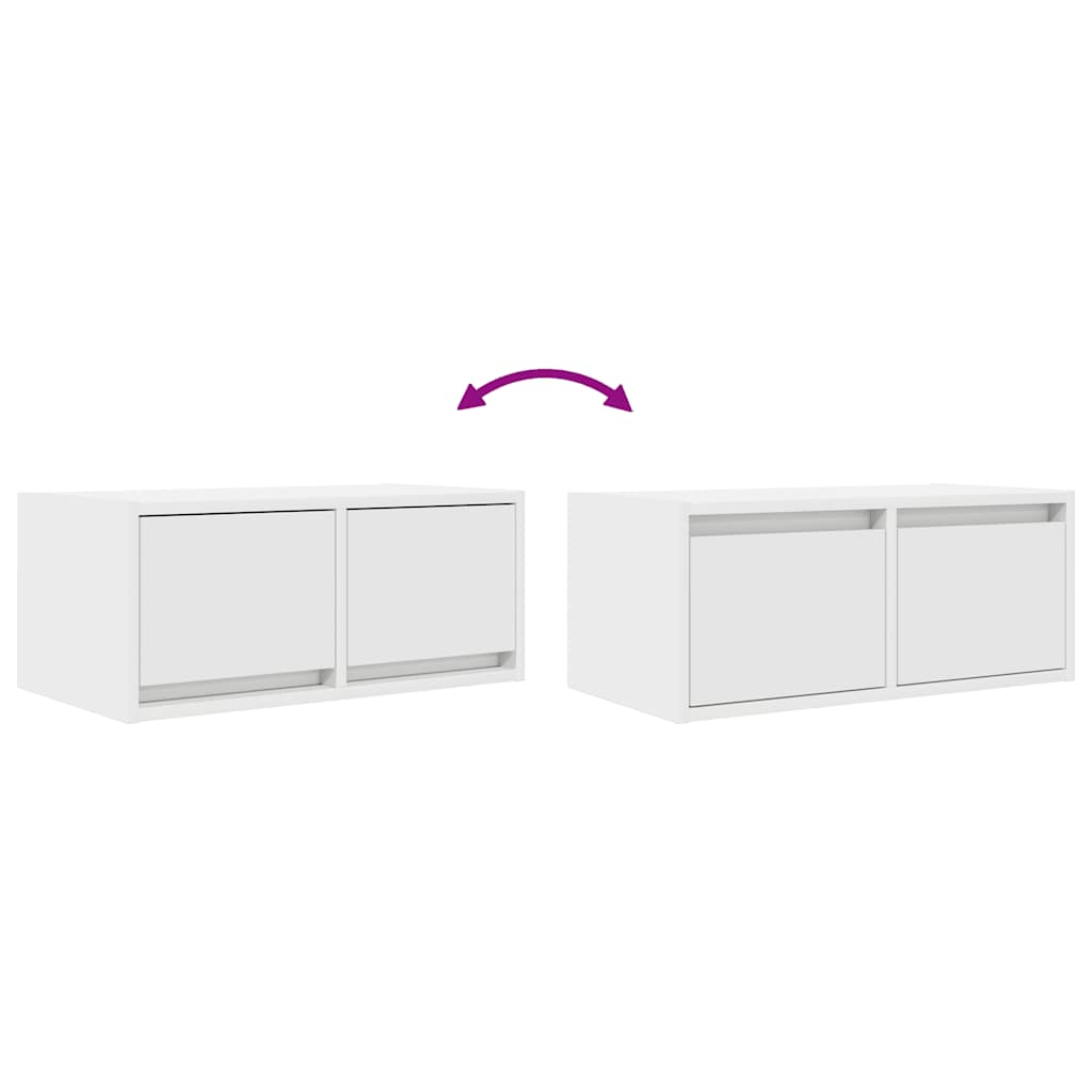 TV Cabinets 2 pcs White 60x31x25.5 cm Engineered Wood