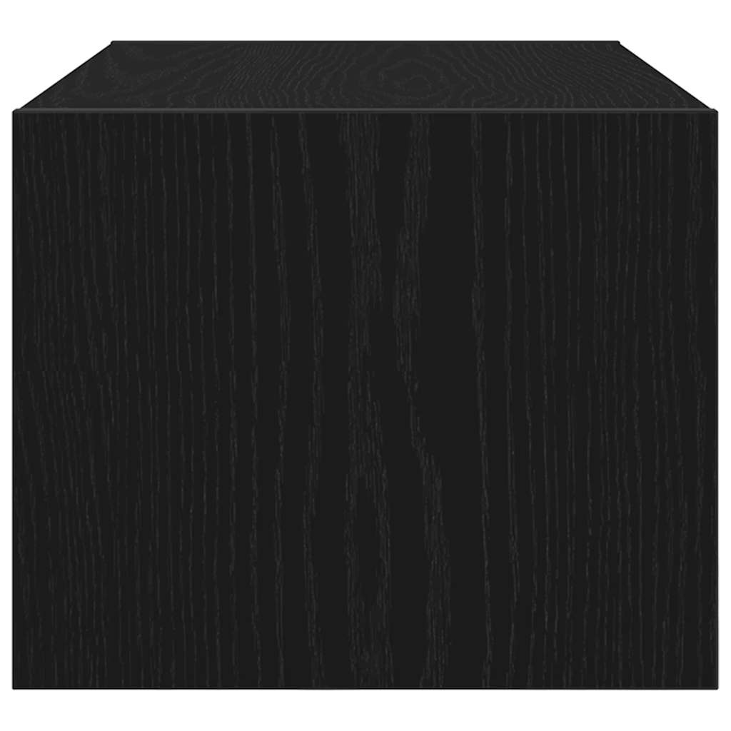 TV Cabinet Black Oak 60x31x25.5 cm Engineered Wood