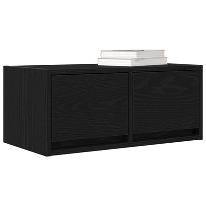 TV Cabinets 2 pcs Black Oak 60x31x25.5 cm Engineered Wood