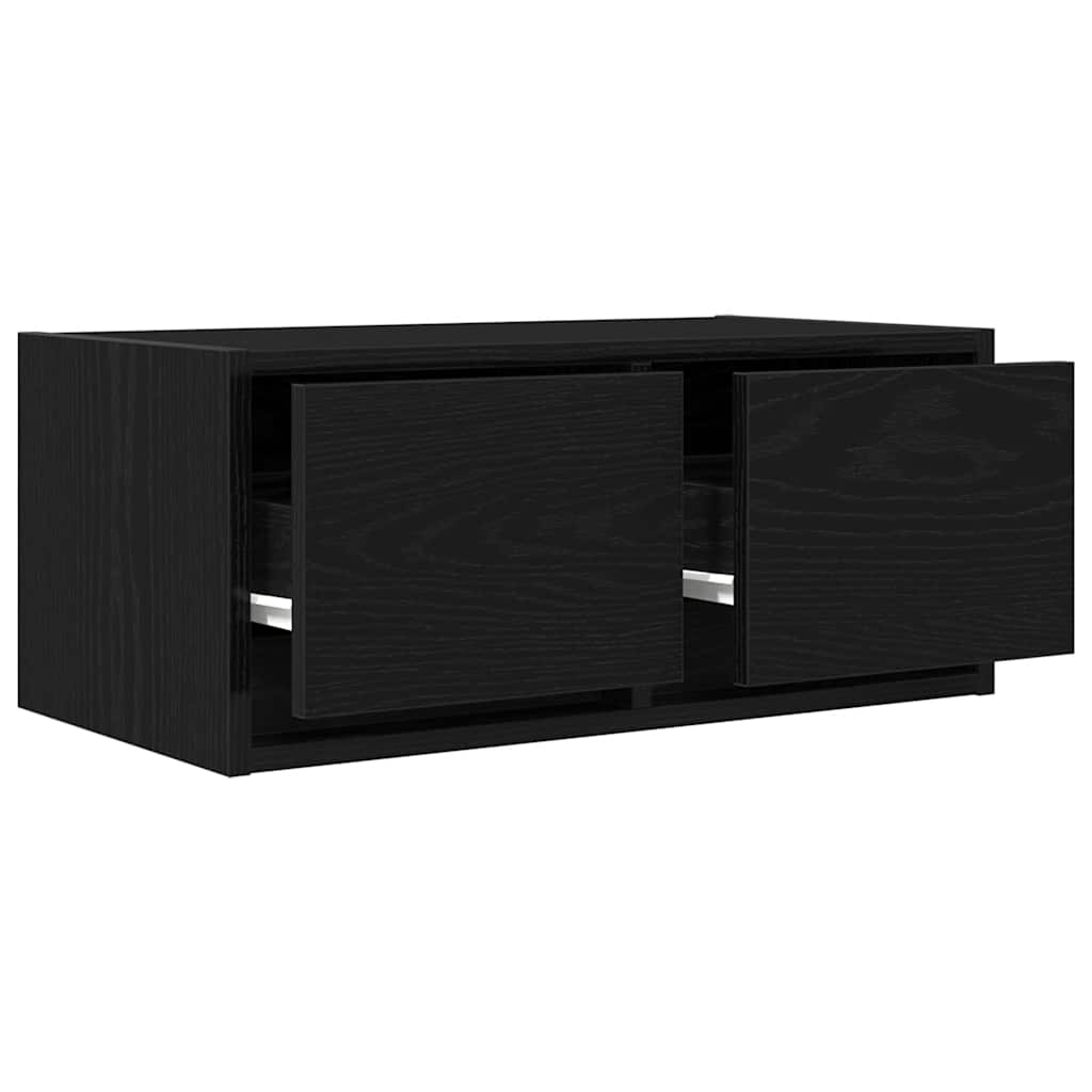 TV Cabinets 2 pcs Black Oak 60x31x25.5 cm Engineered Wood