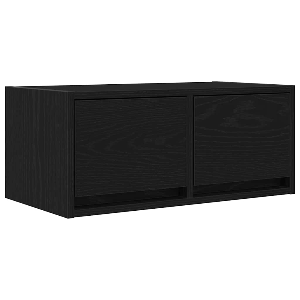 TV Cabinets 2 pcs Black Oak 60x31x25.5 cm Engineered Wood