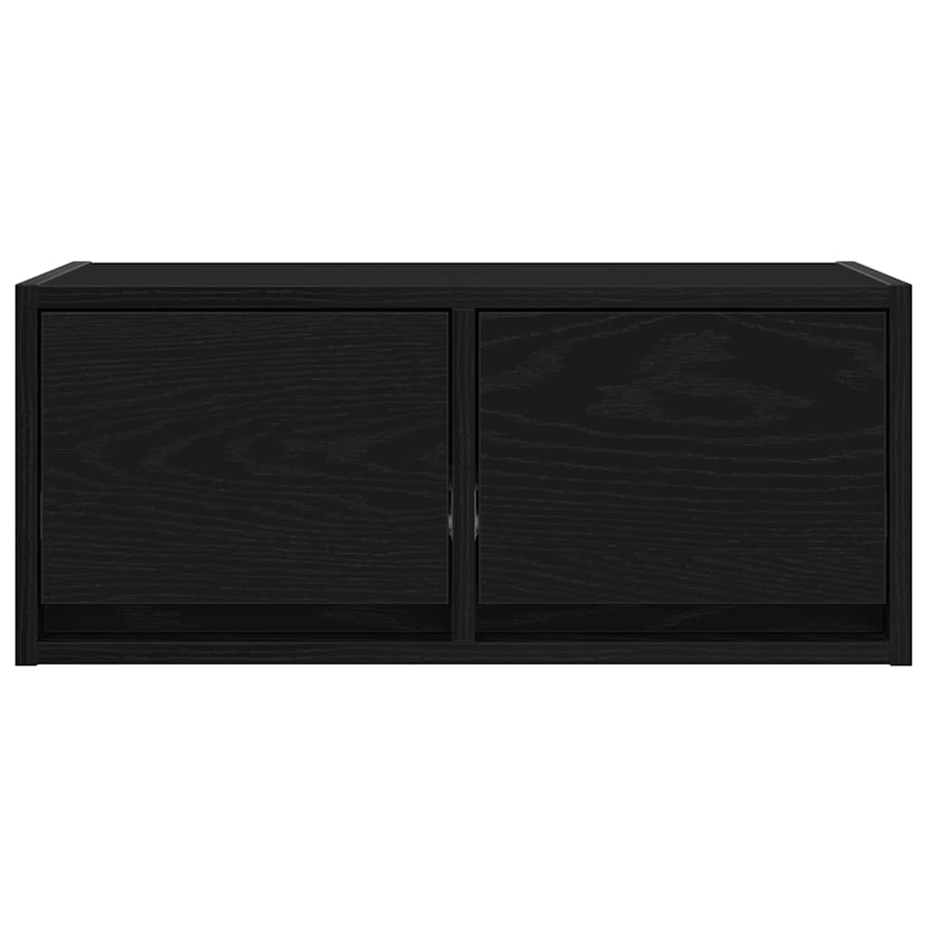 TV Cabinets 2 pcs Black Oak 60x31x25.5 cm Engineered Wood