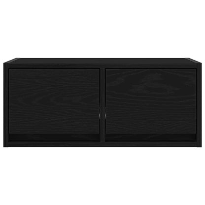 TV Cabinets 2 pcs Black Oak 60x31x25.5 cm Engineered Wood