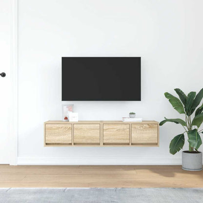 TV Cabinets 2 pcs Sonoma Oak 60x31x25.5 cm Engineered Wood