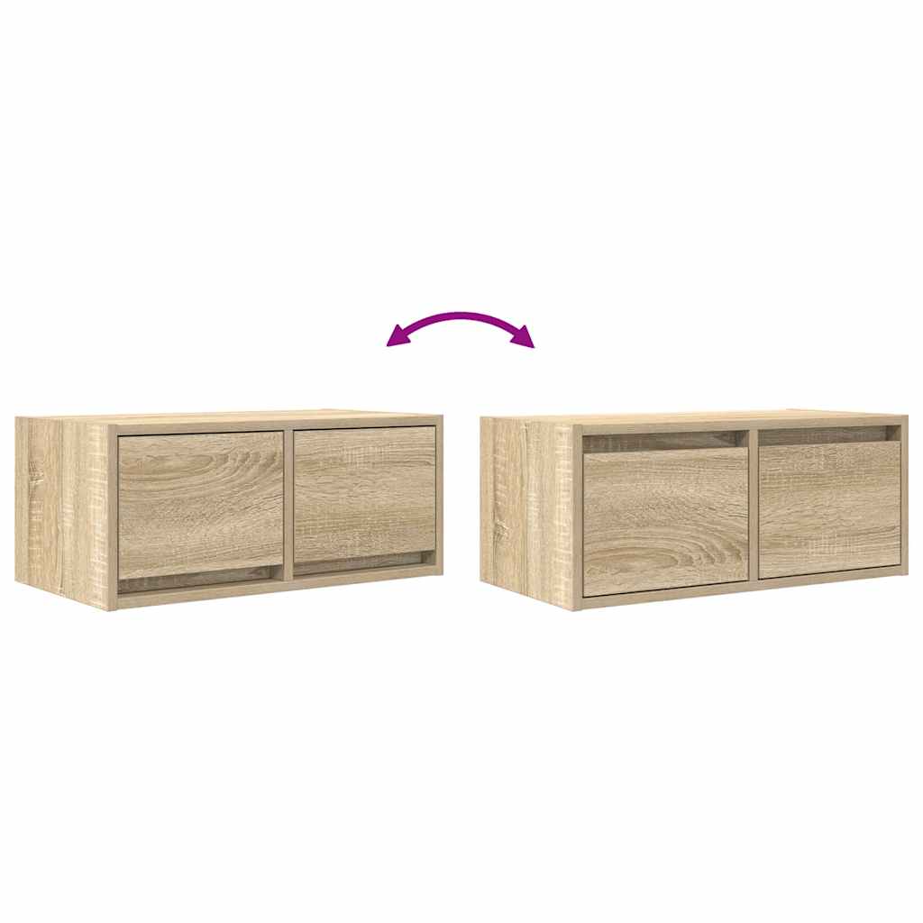 TV Cabinets 2 pcs Sonoma Oak 60x31x25.5 cm Engineered Wood