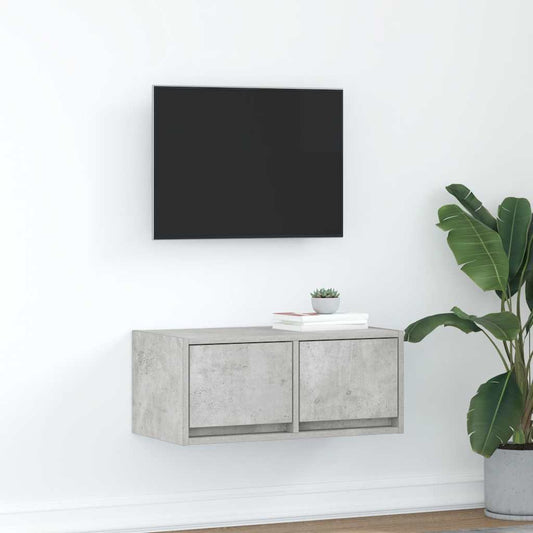 TV Cabinet Concrete Grey 60x31x25.5 cm Engineered Wood
