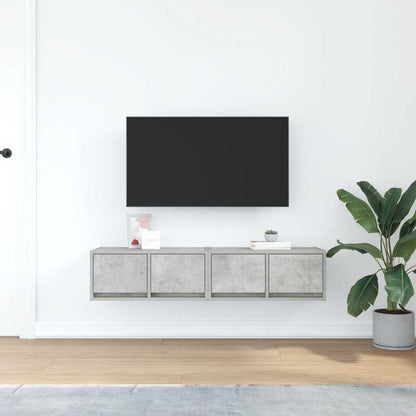 TV Cabinets 2 pcs Concrete Grey 60x31x25.5 cm Engineered Wood