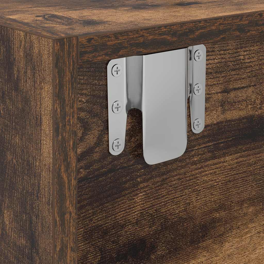 TV Cabinet Smoked Oak 60x31x25.5 cm Engineered Wood