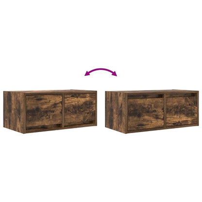 TV Cabinets 2 pcs Smoked Oak 60x31x25.5 cm Engineered Wood