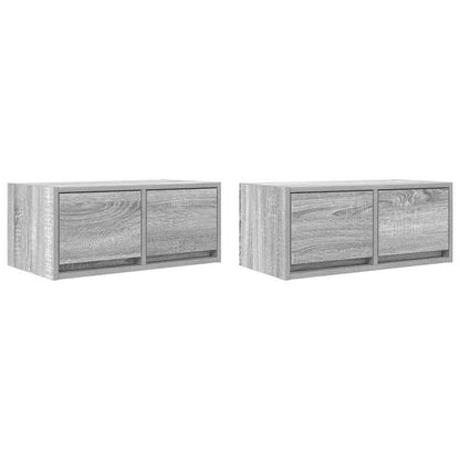 TV Cabinets 2 pcs Grey Sonoma 60x31x25.5 cm Engineered Wood
