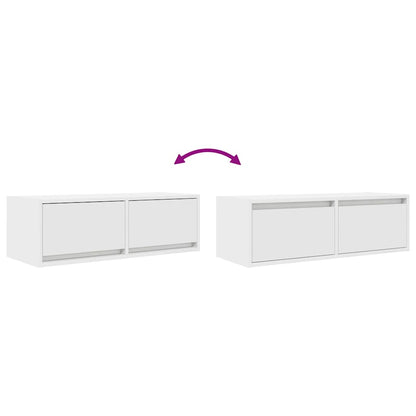 TV Cabinets 2 pcs White 80x31x25.5 cm Engineered Wood