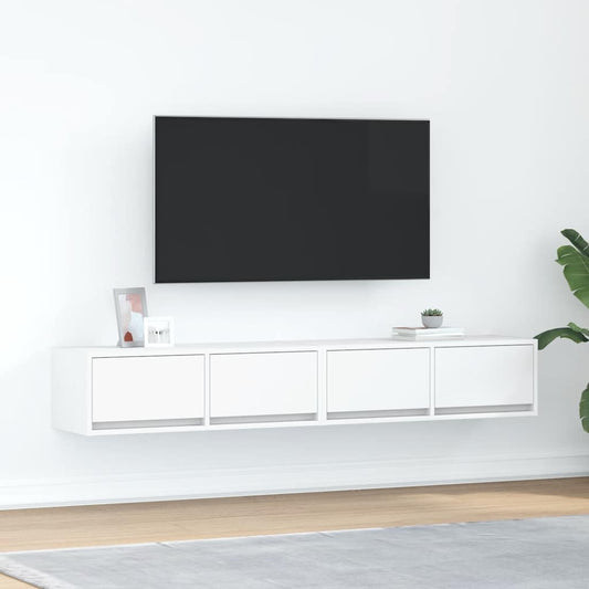 TV Cabinets 2 pcs White 80x31x25.5 cm Engineered Wood