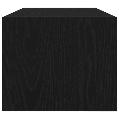 TV Cabinet Black Oak 80x31x25.5 cm Engineered Wood